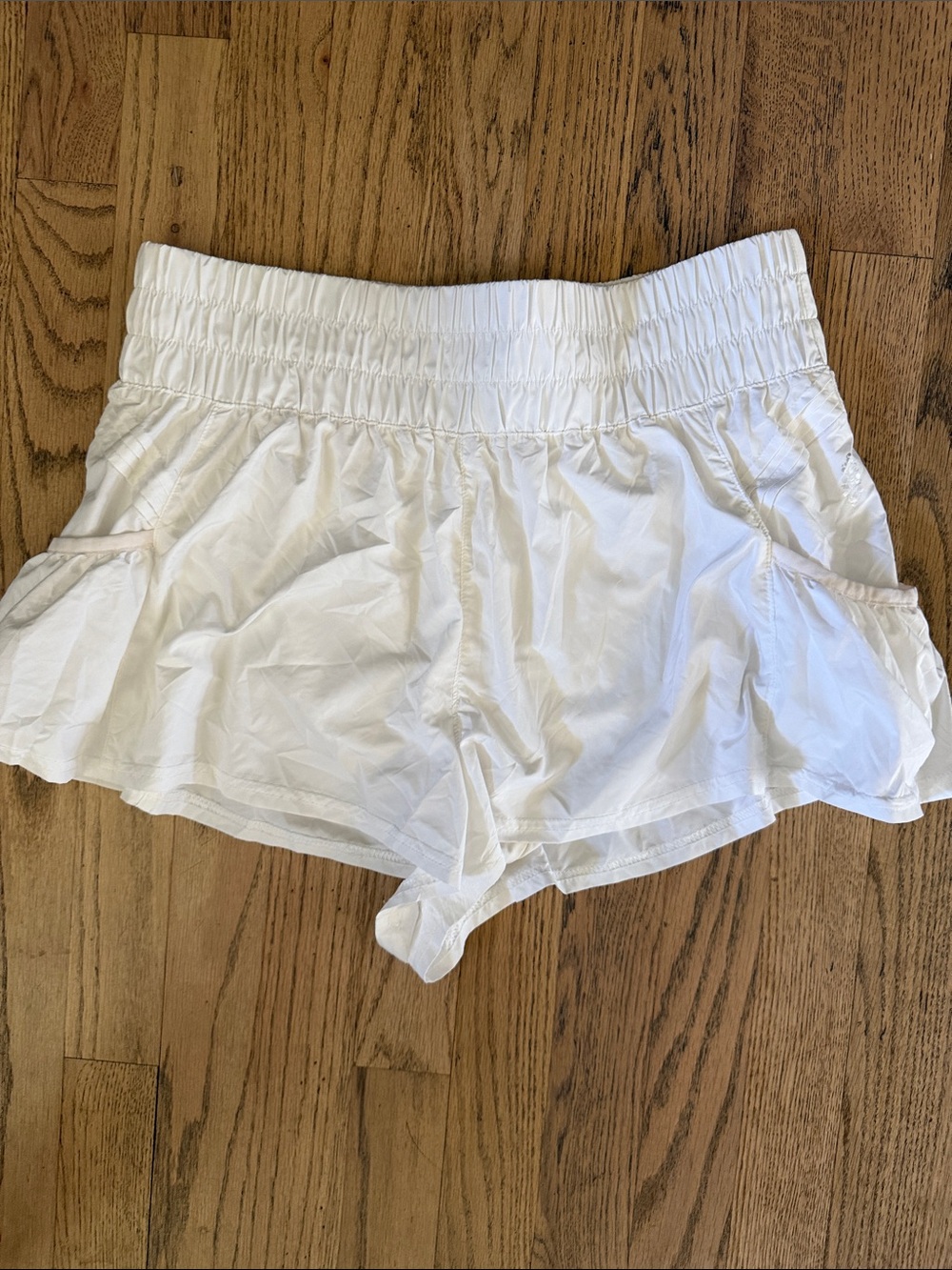 FP Movement by Free People White Get Your Flirt On Running Shorts, Sz M EXC COND